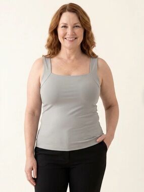Avouria's Built-In Bra Comfort
Shaper Tank Size XXL Grey color NEW